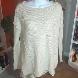 Michael Stars Ivory Assymetrical Sweater sz M/L